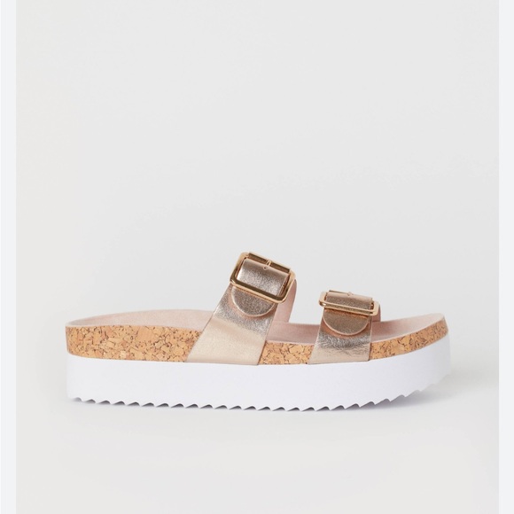 H&M Divided Gold and White platform size 40 - Picture 3 of 3